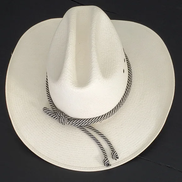 Texas Hat Company Genuine Shantung 20X Western Cowboy Hat, Natural, Sz 7 1/4" - Picture 5 of 15